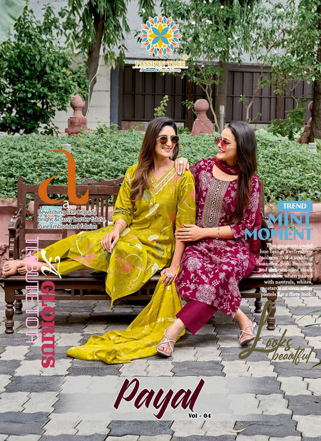 Payal Vol 4 By Passion Tree Vetican Kurti With Bottom Dupatta Wholesale Shop In Surat